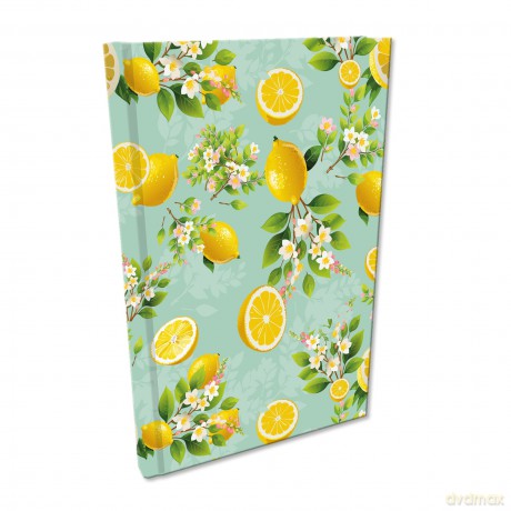Notes A5 kratka Soft Touch Cytrusowe Kwiaty