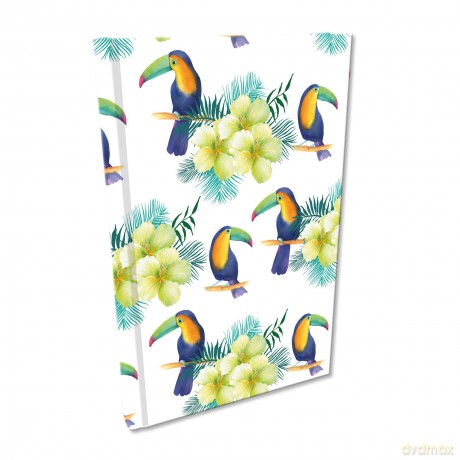 Notes A5 kratka Soft Touch Egzotyczne Tukany