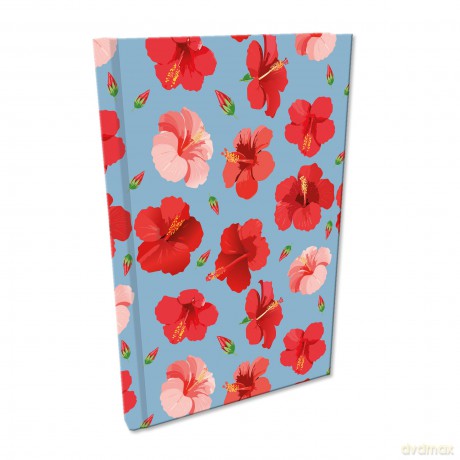 Notes A5 kratka Soft Touch Hibiskusy w jeansie