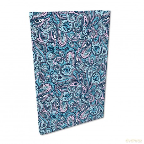 Notes A5 kratka Soft Touch Paisley Turkus