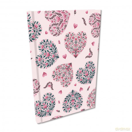 Notes A5 kratka Soft Touch Serca