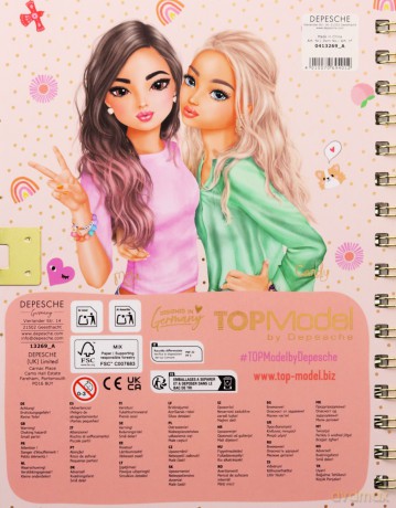 Pamiętnik na kłódkę z bransoletką Top Model 13269A