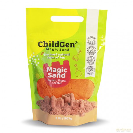 Piasek kinetyczny naturalny opakowanie uzupełniające 907g pomarańczowy