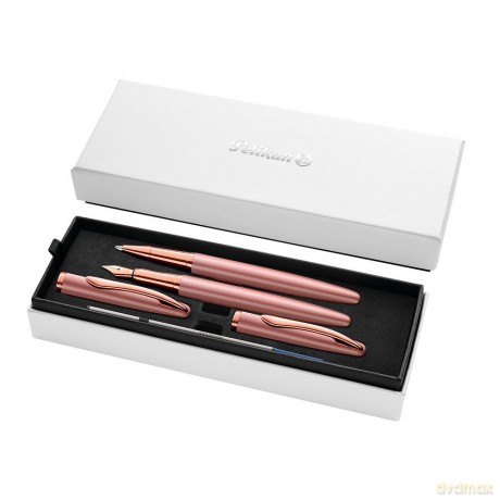 Pióro wieczne Pelikan +pióro kulkowe Jazz Noble Elegance Rose