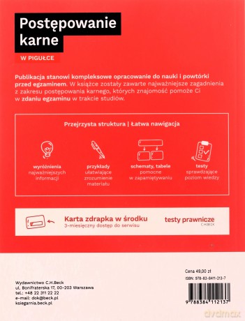 Postępowanie karne w pigułce + testy online wyd. 4 - Opracowanie Redakcyjne [KSIĄŻKA]