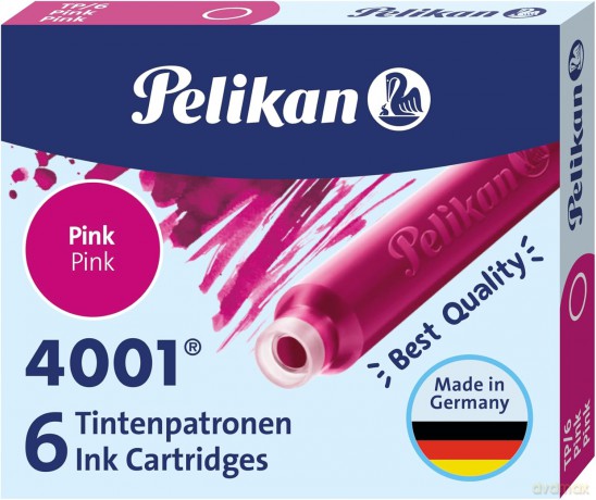 Naboje atramentowe Pelikan 4001 Różowy [SZKOŁA]