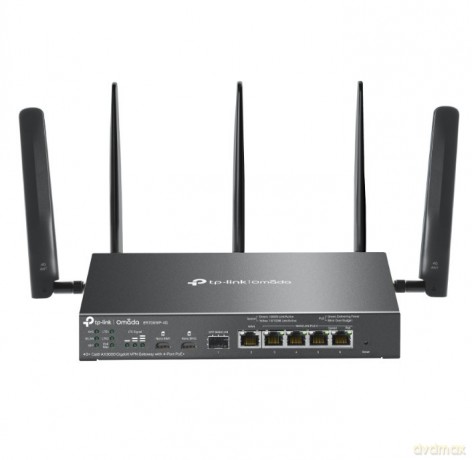 Brama sieciowa gigabitowa Omada 4G+ Cat6 AX3000 VPN with 4-Port PoE+PORT: 1× Gigabit SFP WAN/LAN Port, 1× Gigabit RJ45 WAN Port, 4× Gigabit WAN/LAN