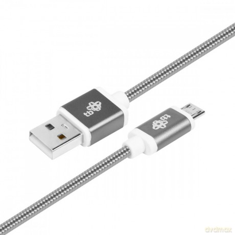 Kabel USB-Micro USB 1.5 m grafitowy sznurek