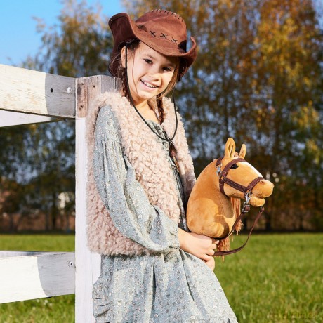 Koń na kiju Hobby Horse HOPPIHORSE A4 Chestnut - brąz, maść kasztanowata