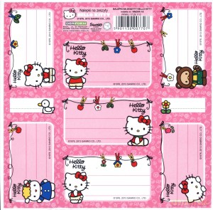 Nalepki na zeszyty Hello Kitty [SZKOŁA]