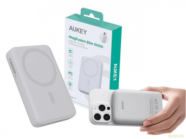PB-MS04 White Qi2 MagSafe PowerBank 10000mAh 20W PD
