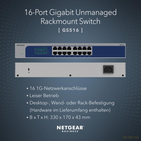 Przełącznik niezarządzalny GS516-300EUS unmanaged Switch