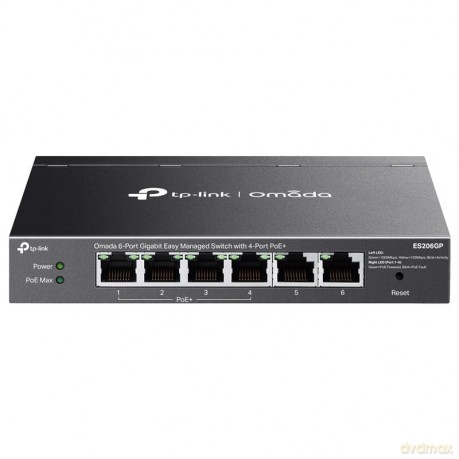 Przełącznik Omada 6-PortGB Easy Managed Switch with 4-Port PoE+ PORT: 4× Gigabit PoE+ Ports, 2x Gigabit Non-PoE Ports SPEC