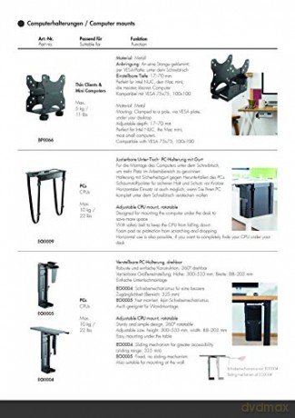 Uchwyt na monitor 13-27 cali, aluminium
