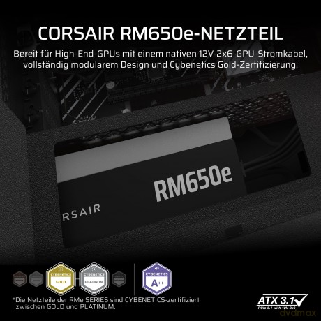 Zasilacz RM650e PCIe 5.1 80+GOLD F.MODULAR ATX3.1