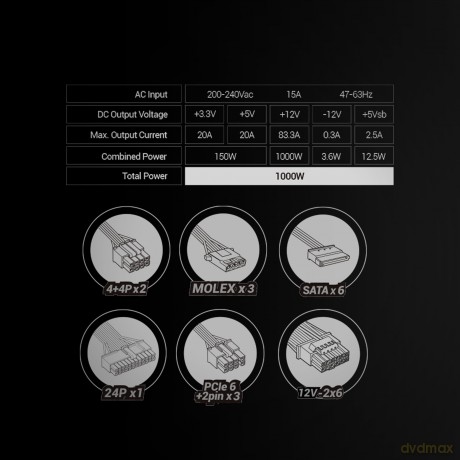 Zasilacz TACENS MARS MPB1000PSI 1000W ATX 3.1 80+ GOLD