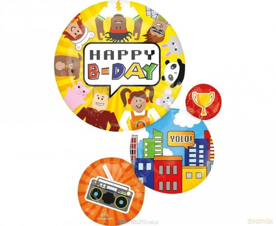 Balon foliowy H-BDAY XL 71x55 cm