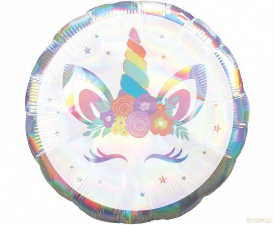 Balon foliowy Jednorożec opalizujący 46 cm