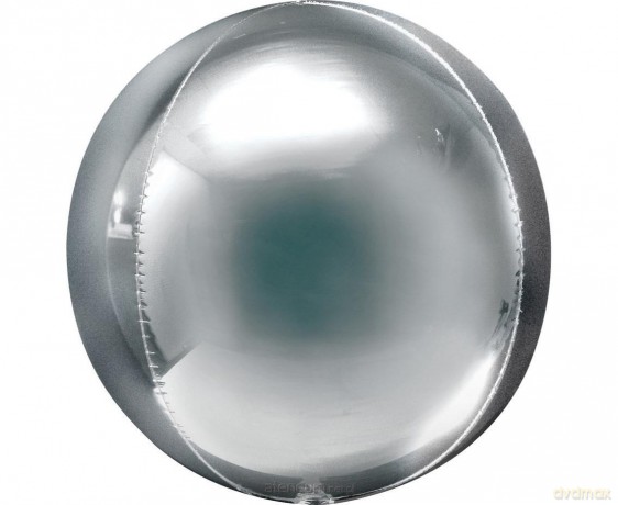 Balon foliowy kula srebrna 53x53 cm