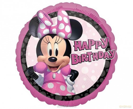 Balon foliowy Myszka Minnie Happy Birthday 46 cm