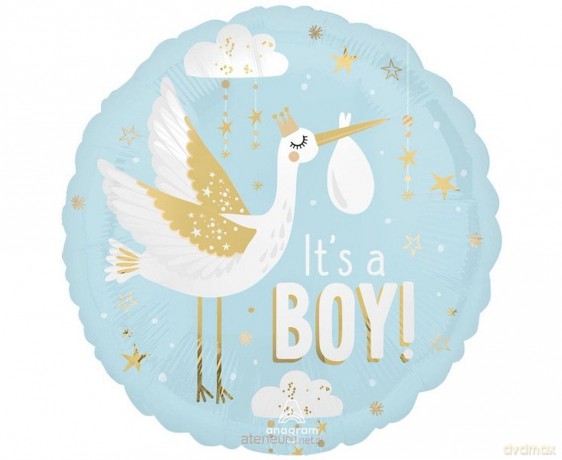 Balon foliowy Special delivery Baby Boy 46 cm