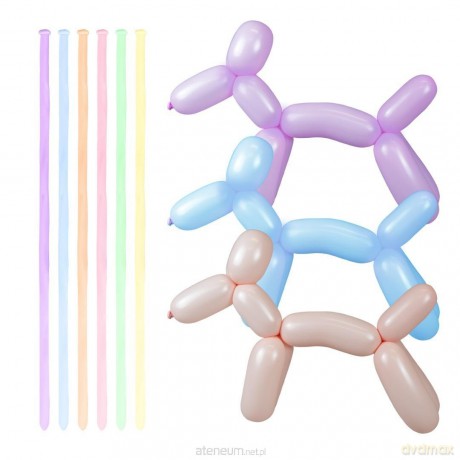 Balony do modelowania pastel makaroniki 15szt