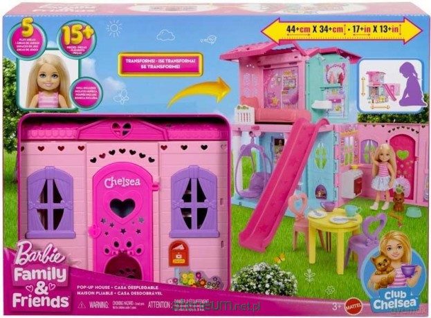 Barbie Cheslea Rozkładany domek dla lalek