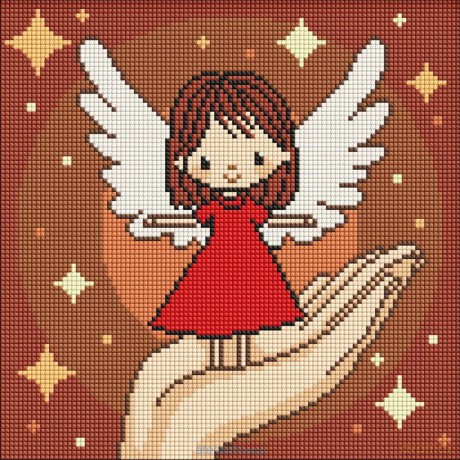 Diamentowa mozaika Kids - Dłoń Dziewicy 30x30 cm