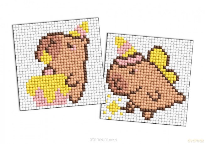 Diamentowa mozaika Kids - Kapibara się bawi 9x9 cm