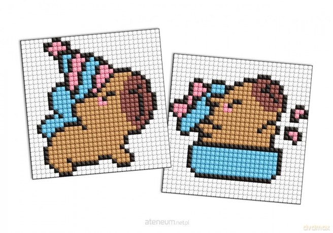 Diamentowa mozaika Kids - Kapibara świętuje 9x9 cm