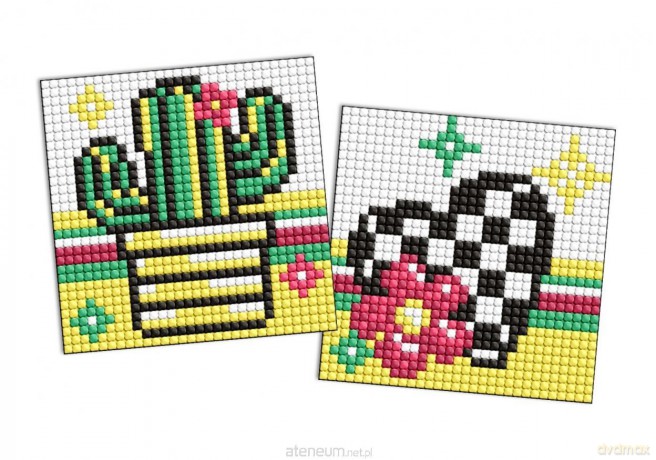 Diamentowa mozaika Kids - Kwiat i kaktus 9x9 cm