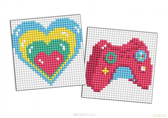 Diamentowa mozaika Kids - Serce i joystick 9x9 cm