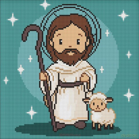 Diamentowa mozaika Kids - Ukochany Jezus 30x30 cm