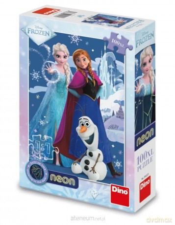 DINO 100 el. świecące w ciemności Kraina Lodu Frozen [PUZZLE]