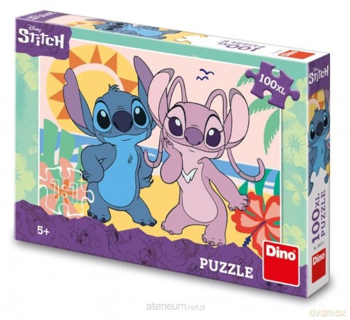 DINO 100 el. XL Stitch na plaży [PUZZLE]