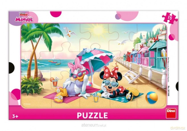 DINO 15 el. ramkowe Myszka Minnie Na plaży [PUZZLE]