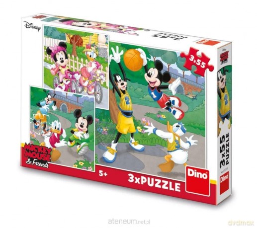 DINO 3x55 el. Myszka Miki Sportowcy [PUZZLE]