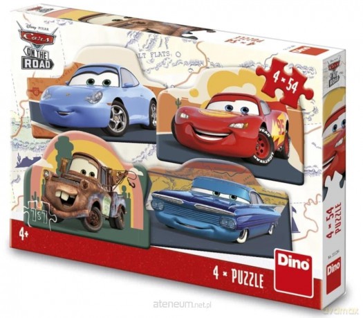 DINO 4x54 el. Auta Cars W trasie [PUZZLE]