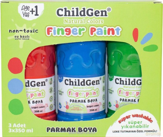 Farby do malowania palcami 3x350 ml