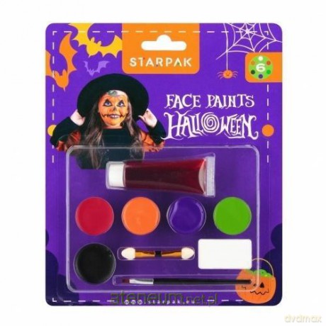 Farby do malowania twarzy Halloween 6 kolorów