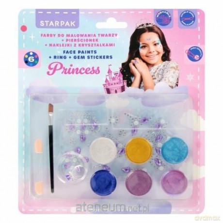 Farby do malowania twarzy Princess 6 kolorów