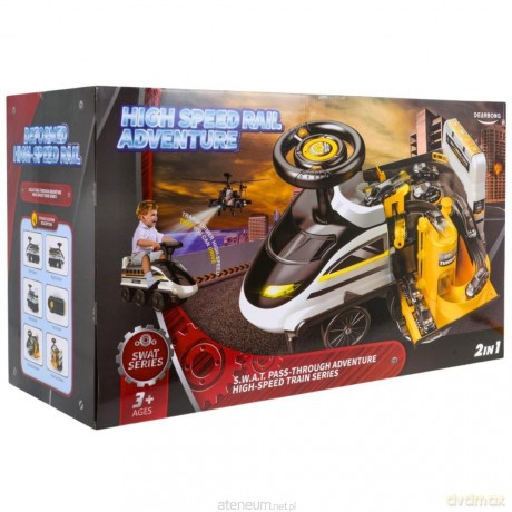 Jeździk z parkingiem 2w1 Policja czarna