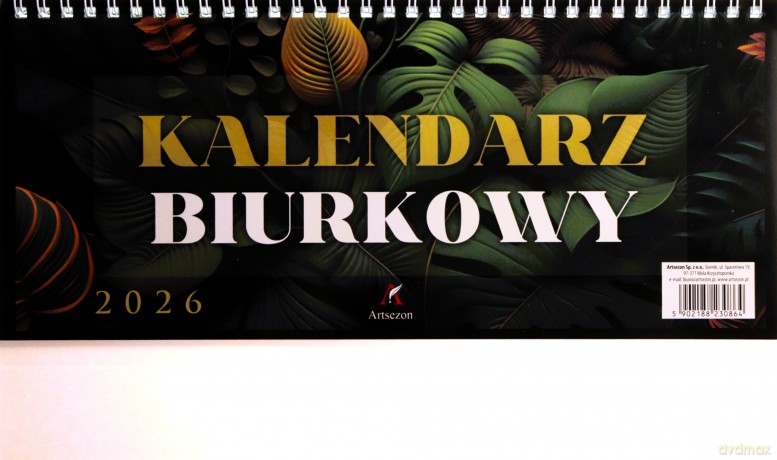 Kalendarz 2026 biurkowy poziomy stojący 29x13 cm [KALENDARZ]