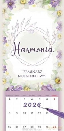 Kalendarz 2026 notatnikowy 46x22 cm Harmonia [KALENDARZ]