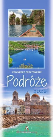 Kalendarz 2026 pocztówkowy 12,5x33 cm Podróże [KALENDARZ]