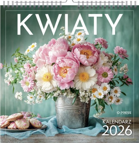 Kalendarz 2026 Wieloplanszowy Kwadrat Kwiaty [KALENDARZ]