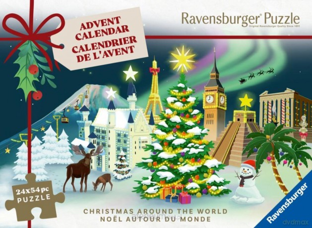 Kalendarz adwentowy puzzlowy 24x54el [PUZZLE]