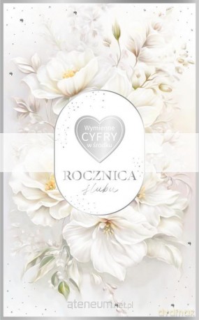 Karnet Rocznica Ślubu wymienne cyfry