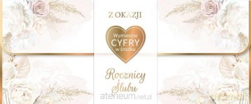 Karnet Rocznica Ślubu wymienne cyfry