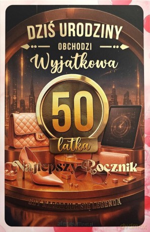 Karnet z wymiennymi rocznikami 50 damska